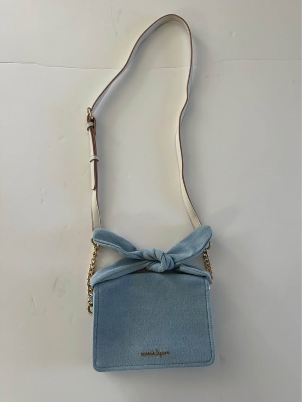 Nanette Lepore Denim Bow Crossbody Bag